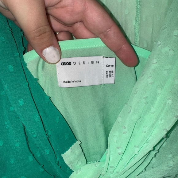 ASOS Mint and Teal Long Sleeve Dress - Picture 6 of 6